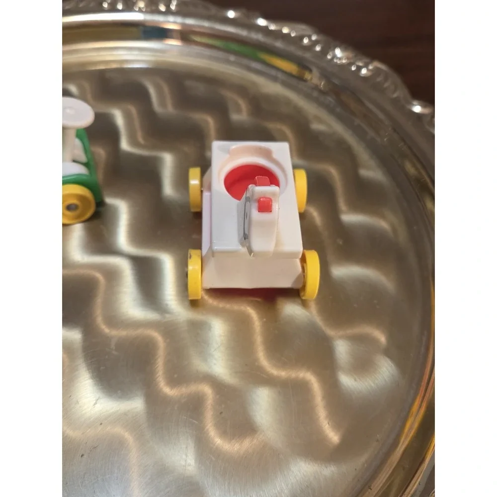 vintage Fisher-Price Little People Set Of Two, Horse And Car